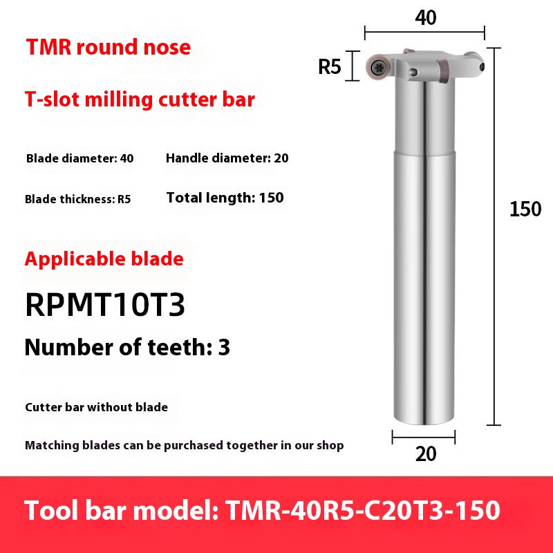 2066-CNC machining center TMR round nose T-slot milling cutter bar arc R2.5R3R4R5R6 slotted side and side cut shank Shandong Denso Pricision Tools Co.,Ltd.